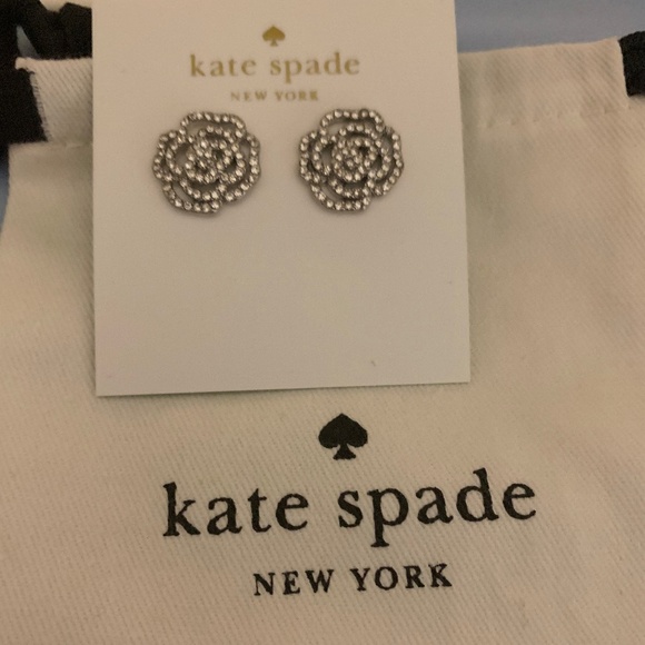 Kate Spade Crystal Rose Stud Earrings - Picture 2 of 3